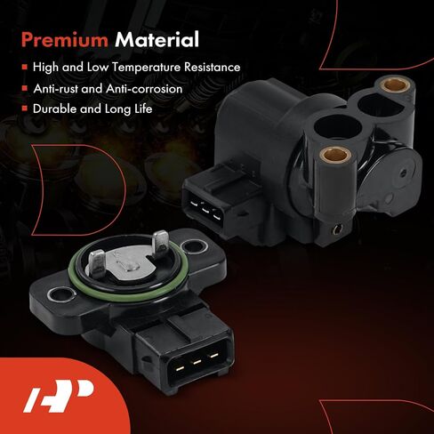 A-Premium Idle Air Control Valve IAC + Throttle Position Sensor TPS Compatible with Hyundai Sonata 1999-2005, Santa Fe 2001-2006, Tiburon 2003-2008, Tucson 2005-2009 & Kia Optima 2001-2006 in Saudi Arabia