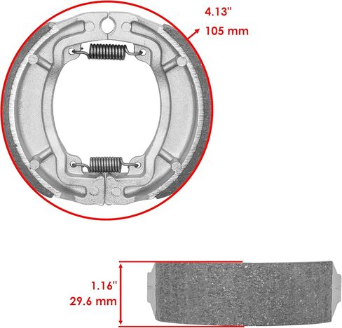 Caltric Front & Rear Brake Shoes Compatible with Kawasaki Ke100 Ke-100 Ke 100 1979-2001 New in Saudi Arabia