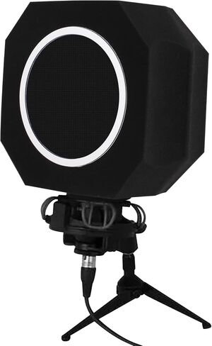 Professional Microphone Isolation Shield with Pop Filter,Reflection Filter for Recording Studios, Sound-absorbing Foam for Noise and Reflection Reduction for Recording,Singing,Podcasts,live stream in Kuwait