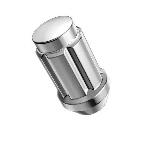 StanceMagic 20pcs Silver Chrome Spline 12x1.25 Tuner Lug Nuts - Closed End, Cone Seat, 1.4" Length, 0.78" Width - Includes Socket Key 3/4" (19mm) Hex - Compatible with Nissan Infiniti Subaru Scion in Saudi Arabia