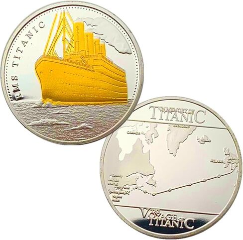1912 سفينة رحلة RMS-Titanic وعملة خريطة السفر تخليدًا لذكرى الضحايا in Kuwait