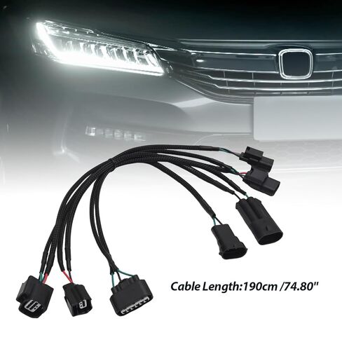 MDEOOSKY 2Pcs 33100t2aa31 Headlamp Wires Adapters, Replacement for Honda Accord 2016 2017 Sedan Halogen to Touring LED, Replaces 33150t2aa31 33100t2aa32 in Saudi Arabia