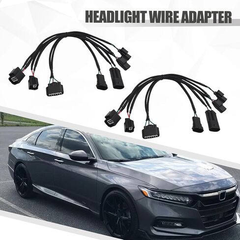 MDEOOSKY 2Pcs 33100t2aa31 Headlamp Wires Adapters, Replacement for Honda Accord 2016 2017 Sedan Halogen to Touring LED, Replaces 33150t2aa31 33100t2aa32 in Saudi Arabia