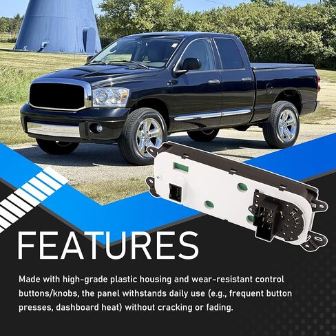 Air Conditioning Heater Climate Control Switch Module Panel Compatible with 2006-2008 Dodge Ram 1500 2500 3500 Replaces 55057079AB 55057079AA P55057079AB 55057079 P55057079 55056569AE in Saudi Arabia