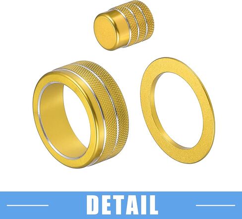 AC Control Switch Air Vent Knob Engine Start Button Cover for Honda Civic 2022-2023 Aluminum Alloy Gold Tone (Set of 8) in Saudi Arabia