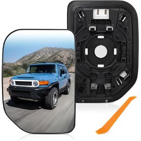 TOP-MAX Passenger Side Mirror Glass Replacement For Toyota FJ Cruiser 2007 2008 2009 2010 2011 2012 2013 2014, Left Heated Rearview Convex Mirror Glass with Backing Plate Replace#8793135A00 in Kuwait