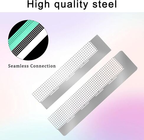 3 Pcs Mesh Ruler Grid, Diamond Art Rulers, Stainless Steel Diamond Drawing Rulers, 5D Drawing Mesh Ruler with Fix Tools, Dot Drill Alignment Tool, 240/400 Blank Grids for DIY Art Crafts in Saudi Arabia