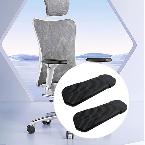 Generic 2Pcs Office Chair Replacement Arm Pads with Mounting Hole for Computer Chair in Saudi Arabia