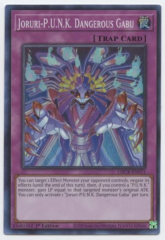 Joruri-P.U.N.K. Dangerous Gabu - GRCR-EN011 - Super Rare - 1st Edition in Saudi Arabia