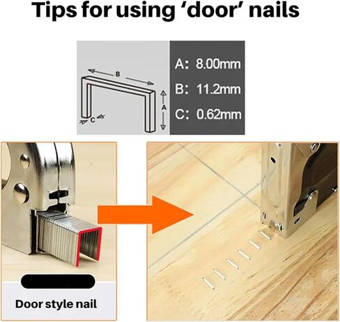 Pneumatic Power Nailer Decorative Tool 3 in 1 Manual Nail Stapler Gun with 600pcs Nails for Furniture Upholstery Furniture Staple Gun Household Hand Tool in Kuwait