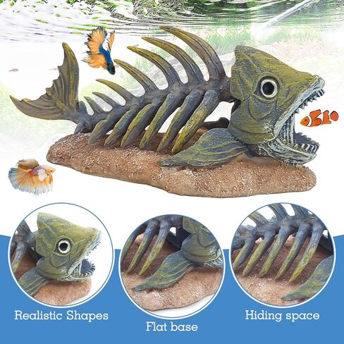 kathson Large Resin Dinosaur Triceratops Skull Décor Aquarium Decoration Reptiles Hideout Fish Tank Ornament Home Landscape Decor in Saudi Arabia