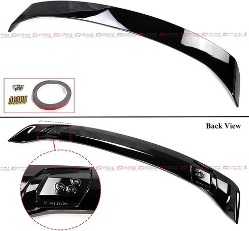 Painted Gloss Black HPD Style Trunk Lid Spoiler Wing Compatible with 2022 2023 Honda Civic 5 Door Hatchback Model in Saudi Arabia