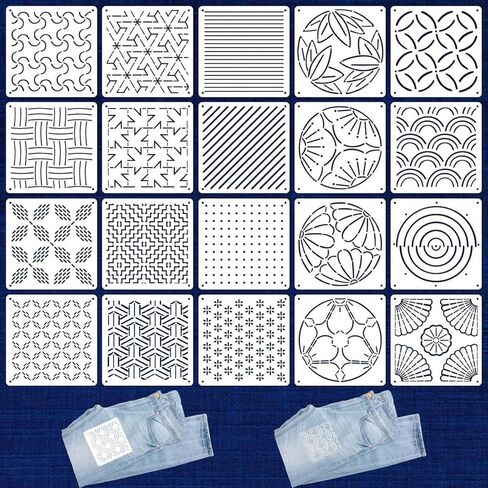 20 PCs Free Motion Quilting Template Set, Free Motion Quilting Rulers and Templates for DIY Quilting on Sewing Machine in Saudi Arabia