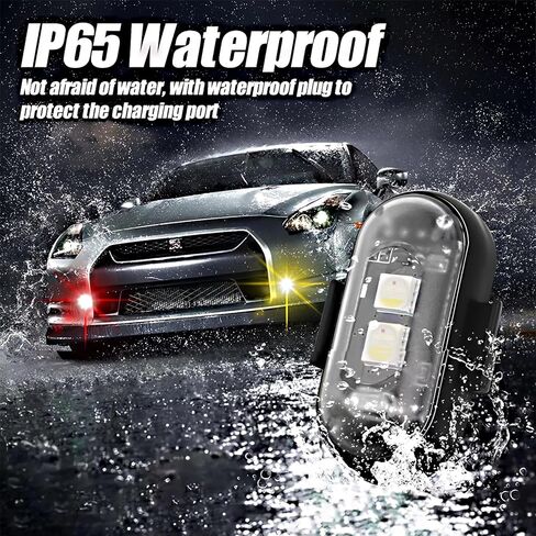 8 قطع إضاءة LED لاسلكية مع جهاز تحكم عن بعد، إضاءة LED عالية السطوع، 8 ألوان، شحن USB، عمر بطارية طويل 60 ساعة، مقاومة للماء IP65، مناسبة للسيارات والدراجات النارية والدراجات الهوائية، إلخ. in Saudi Arabia