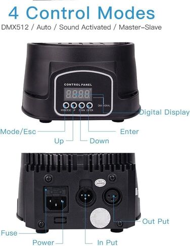 بيتوبر مصابيح مسرح صغيرة برأس متحرك 7×8 واط LED 9/14 قناة اضواء ديسكو اضواء دي جي بي دبليو DMX512 تعمل بالصوت عالية الطاقة رائعة للغاية للحفلات وحفلات الزفاف والنوادي والحانات والعروض in Kuwait