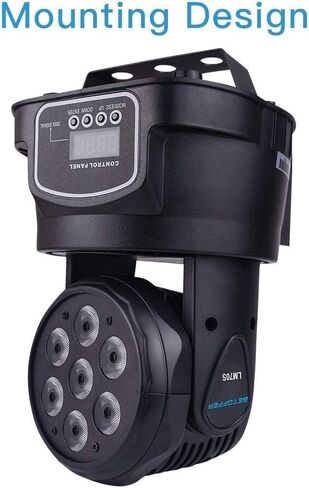 بيتوبر مصابيح مسرح صغيرة برأس متحرك 7×8 واط LED 9/14 قناة اضواء ديسكو اضواء دي جي بي دبليو DMX512 تعمل بالصوت عالية الطاقة رائعة للغاية للحفلات وحفلات الزفاف والنوادي والحانات والعروض in Kuwait