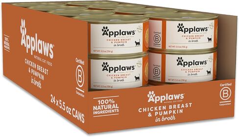 Applaws Natural Wet Cat Food in Broth, Limited Ingredient Canned Wet Cat Food, No Additives, Made with Natural Ingredients, Mackerel & Sardine in Broth (24 x 5.5oz Cans) in Saudi Arabia