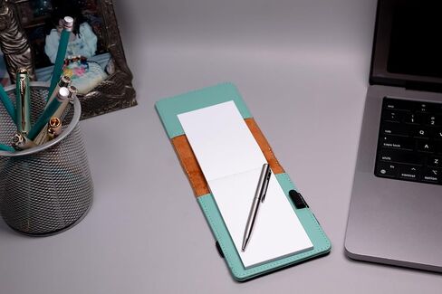 LaserGram Mini Padfolio with Notepad and Pen, Police Car, Personalized Engraving Included (Black with Silver) in Saudi Arabia