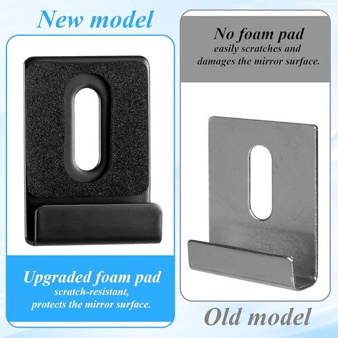 6 Pcs Mirror Holder Kit, Metal Mirror Clips, Frameless Mounting Hardware, Heavy Duty Mirrors Hanger Hardware with Screws, Mirrors Hooks, Plastic Anchor for Wall Mounting Frameless Billboard Display in Saudi Arabia