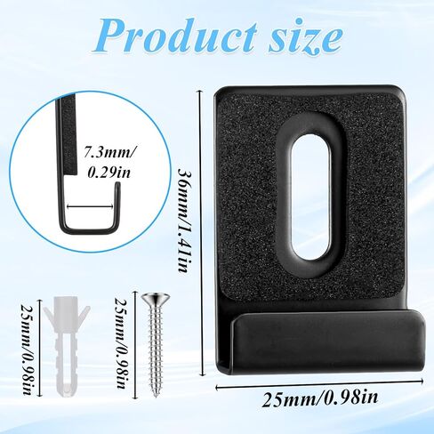 6 Pcs Mirror Holder Kit, Metal Mirror Clips, Frameless Mounting Hardware, Heavy Duty Mirrors Hanger Hardware with Screws, Mirrors Hooks, Plastic Anchor for Wall Mounting Frameless Billboard Display in Saudi Arabia