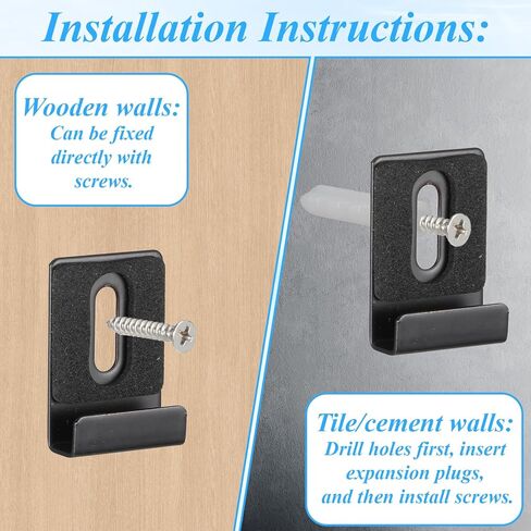 6 Pcs Mirror Holder Kit, Metal Mirror Clips, Frameless Mounting Hardware, Heavy Duty Mirrors Hanger Hardware with Screws, Mirrors Hooks, Plastic Anchor for Wall Mounting Frameless Billboard Display in Saudi Arabia