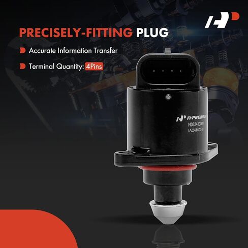 A-Premium Fuel Injection Idle Air Control Valve Compatible with Dodge Ram 2500, Ram 3500, 2000 2001 2002 2003, 8.0L, Replaces# 53032067AA in Saudi Arabia