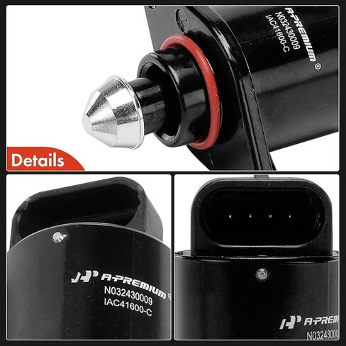 A-Premium Fuel Injection Idle Air Control Valve Compatible with Dodge Ram 2500, Ram 3500, 2000 2001 2002 2003, 8.0L, Replaces# 53032067AA in Saudi Arabia