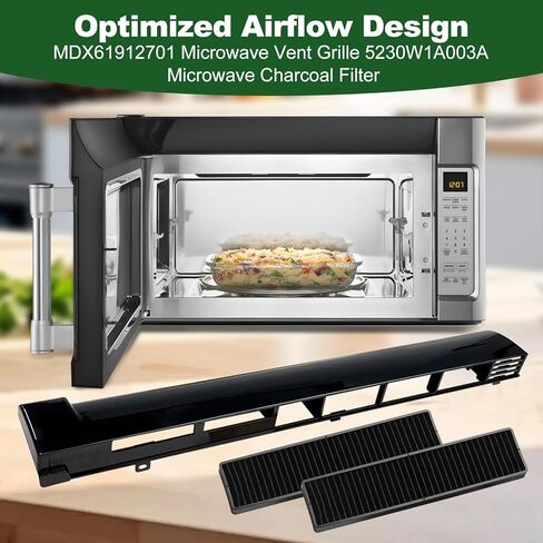 MDX61912701 Microwave Oven Top Vent Grille, Grille-Vent for Kenmore replaces 2119394 AH3535252 EA3535252 in Kuwait