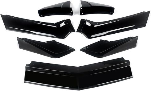 Front Lip Compatible with Chevrolet Corvette C8 Z51 2020-2023 Front Splitter ZR1 Style Glossy Black in Saudi Arabia