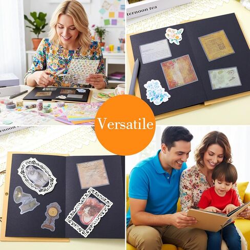 Scrapbook Album 6x8 Inch, Gift Card Book, Photo Album Scrapbook, Small Photo Albums with Corner Stickers and Leather Rope, Paper Memory Book for Wedding Anniversary, Birthday, Mother’s Day in Saudi Arabia