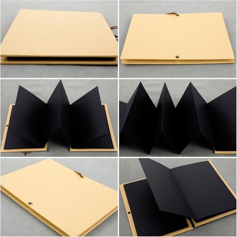 Scrapbook Album 6x8 Inch, Gift Card Book, Photo Album Scrapbook, Small Photo Albums with Corner Stickers and Leather Rope, Paper Memory Book for Wedding Anniversary, Birthday, Mother’s Day in Saudi Arabia