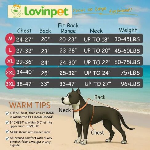 ملابس الكلاب من LovinPet ذات السلالات الكبيرة - نسيج مطاطي مزدوج ناعم، طباعة الفهد الوردي النيون، حماية من الأشعة فوق البنفسجية، قميص تخفيف قلق الحيوانات الأليفة، بيجامة خفيفة الوزن للحيوانات الأليفة، بيجامة للكلاب ذات تغطية كاملة، وردي الفهد L in Saudi Arabia