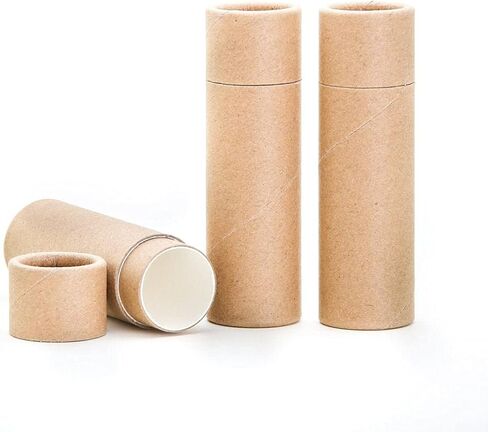 1 OZ Kraft Brown Paperboard Cosmetic/Lotion/Lip Balm/Deodorant Tubes (50) in Saudi Arabia