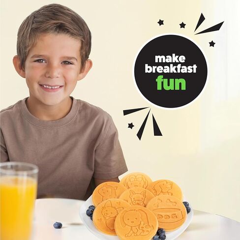 Kitty Friends Mini Pancake Pan - Make 7 Unique Flapjack Cat Designs, Nonstick Pan Cake Maker Griddle for Breakfast Kitten Fun & Easy Cleanup, Fun Animal Gift in Saudi Arabia