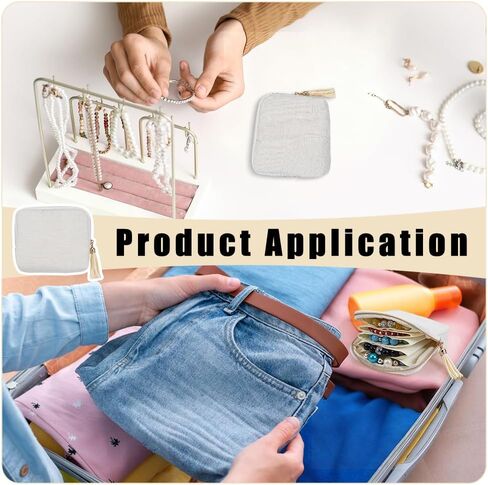 حقائب مجوهرات للسفر من MAYJOYDIY بلون أزرق مخضر مقاس 5x4.4x1.3 بوصة من القماش الناعم لتخزين المجوهرات وحقائب بسحاب مع حقيبة مجوهرات محمولة صغيرة الحجم لتخزين الأقراط والقلائد in Saudi Arabia
