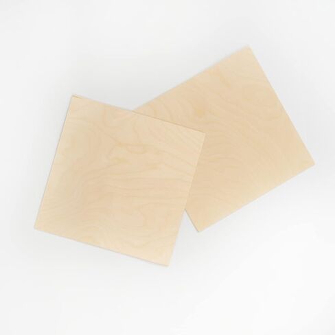 Crystal Element 50 Pack Baltic Birch Plywood 3mm 1/8 12x12 Inch Square Sheets - Ideal for DIY, Crafts, Pyrography, Laser Cutting, Engraving, School Projects, Painting, Wood Burning in Saudi Arabia