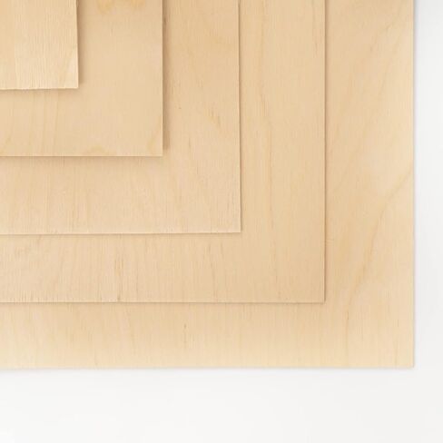 Crystal Element 50 Pack Baltic Birch Plywood 3mm 1/8 12x12 Inch Square Sheets - Ideal for DIY, Crafts, Pyrography, Laser Cutting, Engraving, School Projects, Painting, Wood Burning in Saudi Arabia