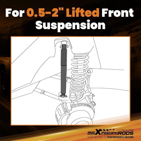 maXpeedingrods 0.5-2" Front Shocks for Chevy Silverado 1500/GMC Sierra 1500 Classic RWD 1999-2007, G1 Series Upgraded in Saudi Arabia