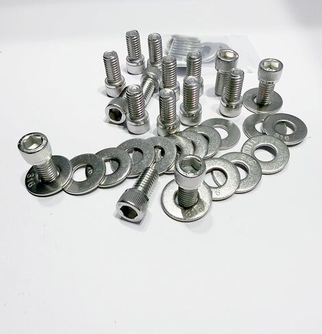 مجموعة مسامير رأس ألين 3/8 بوصة × 3/4 بوصة لكتلة صغيرة SBC Ford 260 289 302 351W 351C 5.0L رؤوس تثبيت على رؤوس الأسطوانات من الفولاذ المقاوم للصدأ in Saudi Arabia