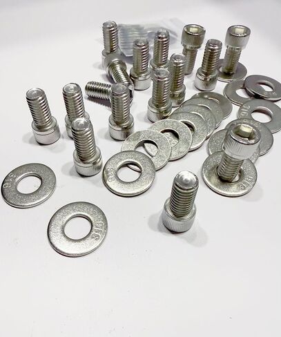 مجموعة مسامير رأس ألين 3/8 بوصة × 3/4 بوصة لكتلة صغيرة SBC Ford 260 289 302 351W 351C 5.0L رؤوس تثبيت على رؤوس الأسطوانات من الفولاذ المقاوم للصدأ in Saudi Arabia