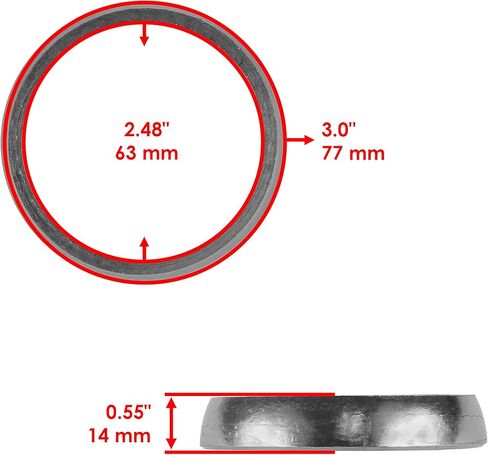 Caltric Muffler Pipe Seal Socket Gasket Compatible with Polaris 500 XC SP 1999-05/500 RMK 2000-2003 in Saudi Arabia