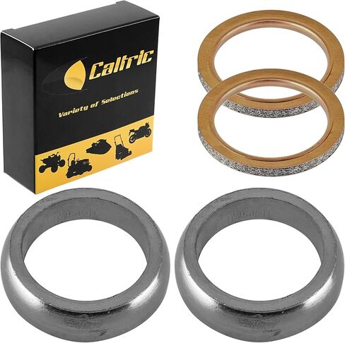 Caltric Muffler Pipe Gaskets Compatible with Yamaha Rhino 700 Yxr700F 4X4 Fi 2008-2013 in Saudi Arabia
