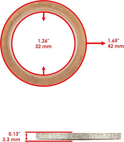 Caltric Muffler Pipe Gaskets Compatible with Yamaha Rhino 700 Yxr700F 4X4 Fi 2008-2013 in Saudi Arabia