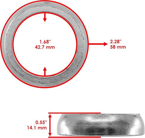 Caltric Muffler Pipe Gaskets Compatible with Yamaha Rhino 700 Yxr700F 4X4 Fi 2008-2013 in Saudi Arabia
