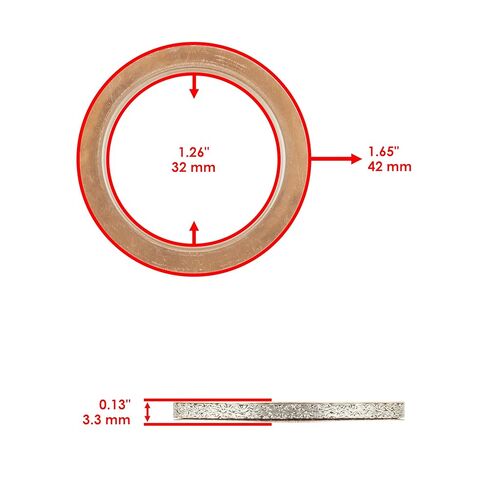 Caltric 4 Muffler Pipe Gaskets Compatible with Yamaha FZR1000 1987-1995 / YZF1000R 1997 in Saudi Arabia