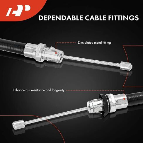 A-Premium Rear Driver Side Parking Brake Cable Assembly Compatible with Dodge Models: Dakota 2000 2001 2002, 4WD - Replace# 52009872AA, 52009872AB in Saudi Arabia