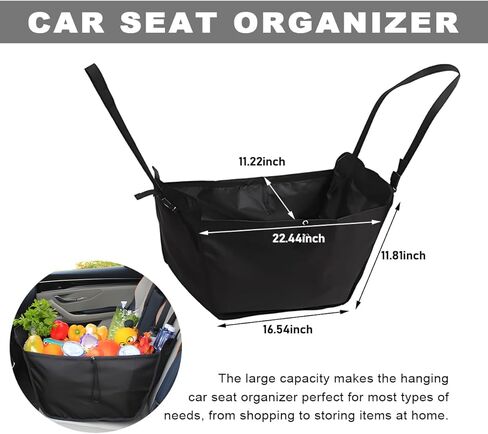 Car Seat Organizer, Collapsible Large Capacity Passenger Seat Storage Organizer, Backseat Storage Travel Bag with Drawstrings, Multifunctional Car Hanging Bag for Back Seats in Saudi Arabia