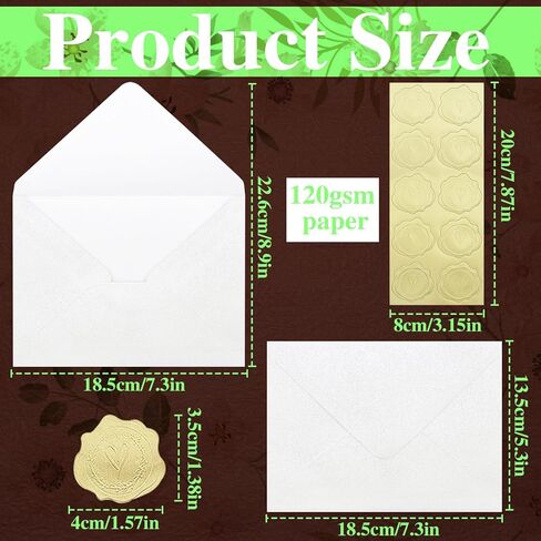 50 عبوة 5 × 7 مظاريف لؤلؤية، مظاريف لامعة ذاتية اللصق مقاس A7، مع غطاء على شكل حرف V لبطاقات التهنئة، وأظرف دعوة لحفلات الزفاف، والتخرج، وحفلات استقبال المولود الجديد، والحفلات (أبيض لؤلؤي ثلجي) in Kuwait