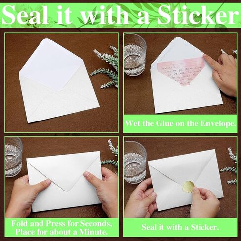 50 عبوة 5 × 7 مظاريف لؤلؤية، مظاريف لامعة ذاتية اللصق مقاس A7، مع غطاء على شكل حرف V لبطاقات التهنئة، وأظرف دعوة لحفلات الزفاف، والتخرج، وحفلات استقبال المولود الجديد، والحفلات (أبيض لؤلؤي ثلجي) in Kuwait