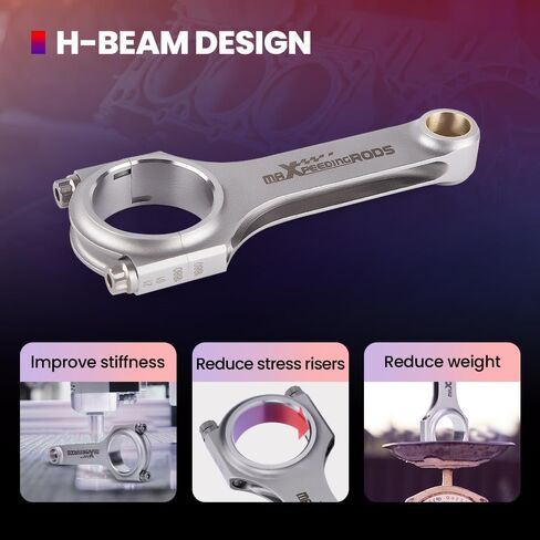 قضبان توصيل maxpeedingrods مع مسامير ARP2000 لسيارة Honda Civic CRX CX DX EX LX HX RT Si مع محركات سلسلة D16 1.6L 1994-2001 in Kuwait